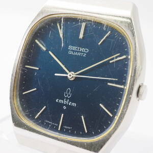 【希少品】セイコー エンブレム クォーツ 4120-5000 SEIKO emblem QUARTZ SS 青文字盤 ボーイズ男女兼用 腕時計 フェイスのみ[585098-BP6