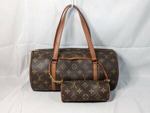 THR-380　LOUIS VUITTON　ルイヴィトン　モノグラム　パピヨン30　旧型　M51365　ポーチ付き　ハンドバッグ