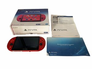 ■SONY PS Vita PCH-2000 メタリックレッド 赤 元箱付 取扱説明書付 ジャンク ヴィータ 本体 メタリック・レッド Metallic Red