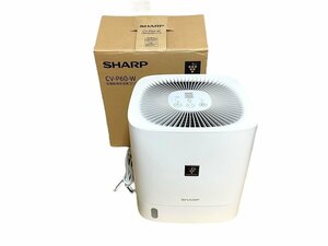 ■【美品】SHARP デシカント式 衣類乾燥除湿機 CV-P60-W 1.5L 2022年製 プラズマクラスター7000 シャープ ロー&コンパクト設計 臭い抑制