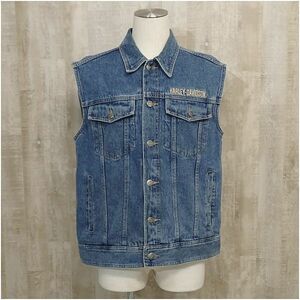 HARLEY-DAVIDSON ハーレーダビッドソン BAR & SHIELD LOGO DENIM VEST デニムベスト 99041-08VM M インディゴ