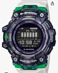 カシオ G-SHOCK ジーショック CASIO GBD-100SM-1A7 海外モデル G-SQUAD 時計 Bluetooth メンズ ホワイト×グリーン