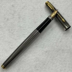 ★☆PARKER パーカー 万年筆 ペン先 14K STERLING CAP＆BARREL スターリングシルバー XF USA製 #16852☆★