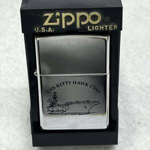 ★☆ZIPPO ジッポ USS KITTY HAWK CV63 キティホーク 2001年 シルバーカラー 喫煙具 #15765☆★