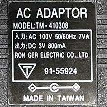 RON GER ELECTRIC TM-410308 ACアダプター 3V 800mA_画像2