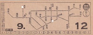 神戸市地図式電車乗換乗車券日付不明