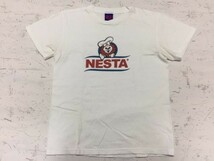 NESTA ネスタ 半袖Tシャツ キッズ ライオン キャラクター ストリート レゲエ パロディロゴ レディース 150 白_画像1