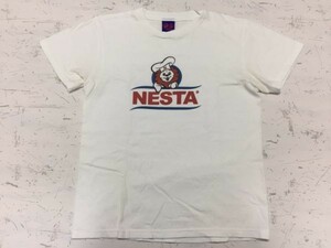 NESTA ネスタ 半袖Tシャツ キッズ ライオン キャラクター ストリート レゲエ パロディロゴ レディース 150 白