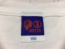 NESTA ネスタ 半袖Tシャツ キッズ ライオン キャラクター ストリート レゲエ パロディロゴ レディース 150 白_画像2