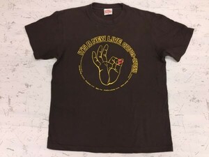 yaiko design 矢井田瞳 IT'S NEW LIVE 2007 ツアーT 半袖Tシャツ メンズ コットン100% S 茶色