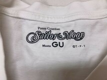 美少女戦士セーラームーン × GU ジーユー アニメ マンガ 半袖Tシャツ カットソー トップス レディース L 白_画像2