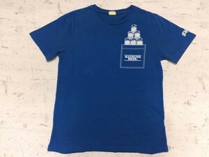 おそ松さん 半袖Tシャツ レディース テレビアニメ グッズ だまし絵胸ポケットプリント ピラミッド 組体操 マンガ tv M 青