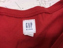 ギャップ GAP ラインストーン 子供服 女児 ガールズ 長袖Tシャツ ロンT カットソー キッズ L 赤_画像2