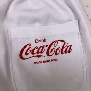コカコーラ Coca-Cola スポーツ 企業もの ジャージ ウエストゴム トラックパンツ ボトムス メンズ ポリエステル100% 白の画像2