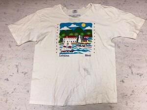 USA製 オールド レトロ 古着 クレイジーシャツ Crazy Shirts ハワイ Hawaii スーベニア 半袖Tシャツ カットソー メンズ XL 白