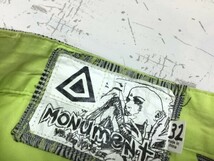 モニュメント MONUMENT アメカジ サーフ スポーツ グレンチェック ロゴ刺繍 ハーフ ショートパンツ メンズ コットン100% 32 ライトグレー_画像3