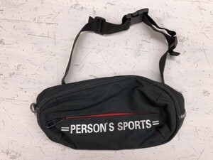 パーソンズ スポーツ PERSON'S SPORT ゴルフ トレーニング ストリート ウエストポーチ バッグ メンズ 黒