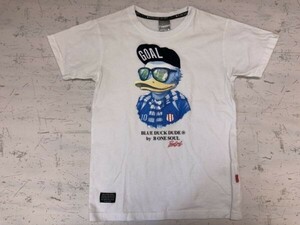 B ONE SOUL ビーワンソウル DUCK DUDE ダックデュード ストリート ヒップホップ 半袖Tシャツ カットソー メンズ 刺繍 S 白