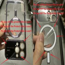 デラックス磁気耐衝撃保護ケース,iPhone 15, 14, 13, 11, 12 pro max,14 plus ワイヤレス　大人気　高級　_画像6