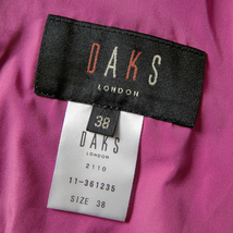 ダックス DAKS LONDON ポリエステル ウエストドロストジップアップベスト 2WAY フード収納可 38 ピンク 日本製 l0209-3_画像8