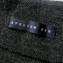 アトリエシックス ATELIER SIX ウールブレンド ボートネックチュニック 7分袖 ゆったりシルエット ダークグレー l0216-2_画像4