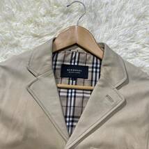 S相当● バーバリーブラックレーベル テーラードジャケット ラムレザー 羊革 ノバチェック BURBERRY BLACK LABEL レザージャケット 刻印釦_画像3