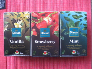 Dilmah フレーバーティ3種♪バニラ、ミント、ストロベリー セイロンティ スリランカ産