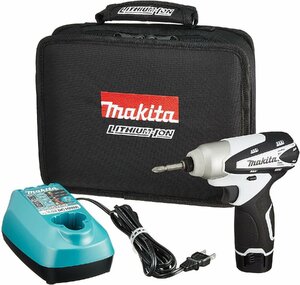 マキタ(Makita) 充電式インパクトドライバ 10.8V 白 本体付属バッテリー1個搭載モデル TD090DWSPW　