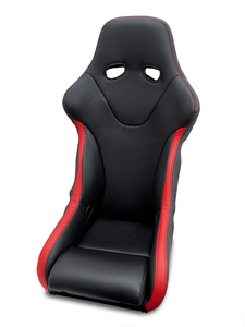 JADE スタイリッシュシートカバー RECARO RS-GEモデル用（ブラック×レッドステッチ×レッドライン JSC-008）1脚分