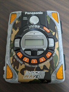 中古☆SHOCK WAVE ヘッドホン付き パナソニック Panasonic RQ-SW20 ジャンク カセットプレイヤー