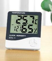 デジタル 温度計 湿度計 アラーム時計　置き時計　壁掛け時計　_画像1