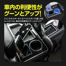 【即決】 センターコンソールボックス USB対応 LED付き マジックテープ式 ガソリン車用【 セレナ C25 C26 C27 GC27 GNC27 】_画像2