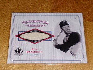 2001 SP Authentic Cooperstown Colling Bill Mazeroski GAME-USED Jersey パイレーツ　ビル・マゼロスキー ジャージーカード　UD 