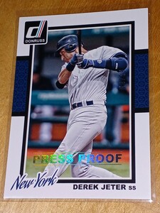 2014 Donruss #154 Derek Jeter Press Proof 99枚限定 デレク・ジーター　ヤンキース　パラレル　Panini