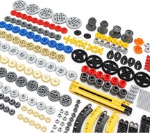 新品 定価4,299円 233ピース 互換品 LEGO（レゴ）テクニック パーツ用ギア (リフトアーム、ピン、車軸、コネクター) ビルディング ブロック_画像9