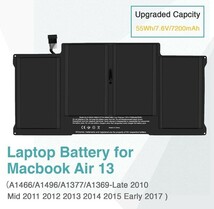 新品未開封☆定価5,999円 Mac Book Air 13インチ用 ラップトップ互換バッテリー A1405 A1377 A1466 A1377 A1369 A1496 MC504J MC503_画像3