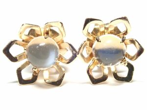 1034.K18 ピアス ムーンストーン Moonstone Earrings