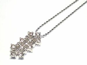 075.Pt850/900 ダイヤモンド ネックレス Diamond Necklace 40.5cm 3.5g