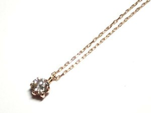 504.K10PG ダイヤモンドネックレス D 0.10ct Diamond Necklace 40.0cm 0.5g