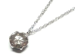 753.Pt850/Pt900 ネックレス D 0.50ct Diamond Necklace 1.1g 鑑別カード