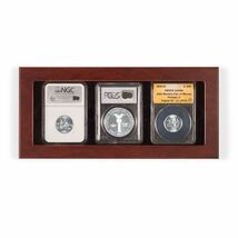 スラブコインケース スラブホルダー 木製 3枚用 新品 NGC PCGS_画像2