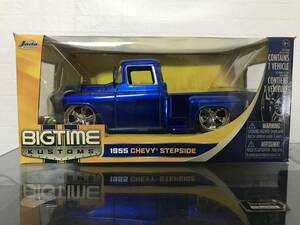 Jada Toys BIG TIME KUSTOMS 1/24 1955 CHEVY STEPSIDE CUSTOM TRUCK JUST TRUCKS LOW RIDER PICKUP カスタム トラック 青