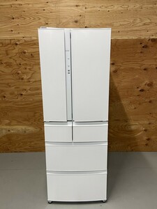 1円～三菱　ノンフロン冷凍冷蔵庫　形名：MR-R46J-W　2023年製品　クロスホワイト　462L　フレンチドア　まるごとクリーン清氷　3321B