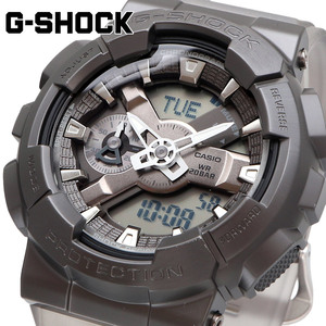 G-SHOCK Gショック メタルカバード 限定モデル MIDNIGHT FOGシリーズ カシオ CASIO アナデジ 腕時計 ブラック グレー スケルトン GM-110MF-1A 逆輸入モデル