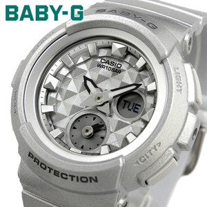 Casio Casio Watch Ladies Baby-G Baby Jie Overseas Model Silver Digital Analog BGA-195-8A