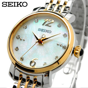 セイコー 腕時計 Seiko SRZ522P1 クォーツ Analog Two Tone Stainless Steel Bracelet Ladies Watch