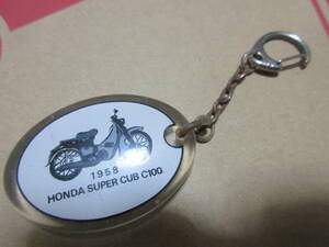 ★古いキーホルダー　VTG Honda 1958　HONDA super cub C100 OHV CUB