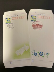 郵便書簡(ミニレター) 60円鳥のたより2種(郵便番号7ケタ) 初日印付き　#0132