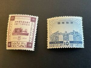 国際電気通信連合(ITU)加盟75周年記念切手2種　未使用　#0108