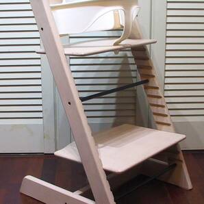 STOKKE ストッケ トリップトラップ TRIPP TRAPP ベビーチェア ホワイトウォッシュ 新型ベビーセット付 清掃済 美品 北欧ノルウェーの画像4